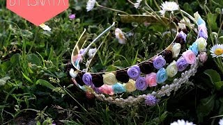 DIY  Couronne de fleurs amp coque fleurie Serretête  Floral Crown amp cell phone case english subs [upl. by Leeke]