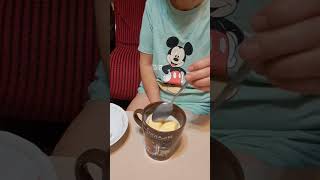 she washed the bread with milk before eating asmr trending satisfyingfood coffeeloversunite [upl. by Siravat223]