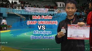 M Fathir 80  SMP UNISMUH MAKASSAR  Makassar National Championship 1 2022 [upl. by Eiknarf917]