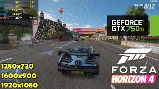 GTX 750 Ti  Forza Horizon 4  720p 900p 1080p [upl. by Anehsuc]