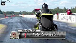 Peter Svensson runs the quickest Top Fuel Bike ET in the history of drag racing [upl. by Gavini]