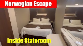 Norwegian Escape  Inside Stateroom Tour  Norwegian Cruise Line [upl. by Ruiz]