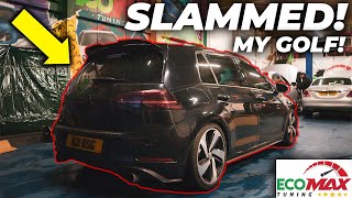 SLAMMING MY MK7 GOLF GTI WITH COILOVERS [upl. by Mirak538]