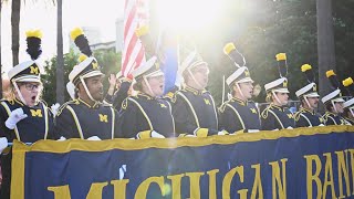 University of Michigan Marching Band wows at 2024 Rose Bowl Parade [upl. by Radcliffe]