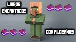 👉COMO CONSEGUIR LIBROS ENCANTADOS CON ALDEANOS 🎮 ENCANTAMIENTOS CON ALDEANOS MINECRAFT ✅ [upl. by Eseela]