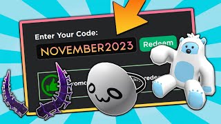 9 NEW CODES NOVEMBER 2023 Roblox Promo Codes For ROBLOX FREE Items and FREE Hats NOT EXPIRED [upl. by Elyagiba]