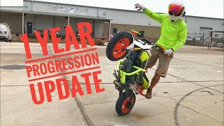 1 Year 2018 Honda Grom Update with Stunt Progression [upl. by Briano]