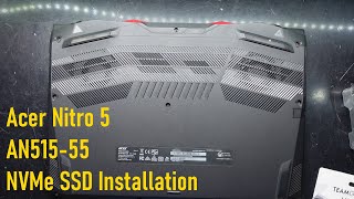 Acer Nitro 5 AN51555 How to Install NVMe SSD [upl. by Evante]