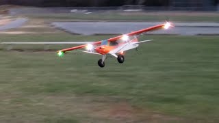 Carbon Z Cub SS with GT Power 3 Watt Lights  Park Flying [upl. by Amsirp]