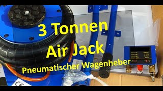 Reifenwechsel super einfach Air Jack 3 Tonnen pneumatischer Wagenheber unboxing  test am VW Passat [upl. by Ainod65]