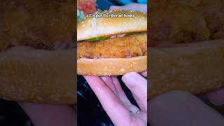 Zinger burger at Home 🤤 youtubeshorts zingerburger [upl. by Hulburt]