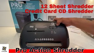 Pro Action 12 Sheet 25 Litre Card and CD Cross Cut Shredder [upl. by Ibur]