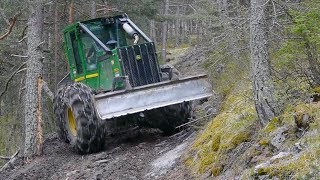 Debardage en Haute Montagne JOHN DEERE 540 G3 GOOD SOUND HD [upl. by Denni558]