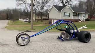 The Blue Demon Trike  Built by Ian Roussel and Eerie Eric on full custom garage [upl. by Cindelyn807]