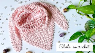 Comment faire un Châle au crochet 🧶 SEULEMENT 1 PELOTE 🧶 Modèle facile ✨ Tuto crochet gratuit ⭐️ [upl. by Valenza]