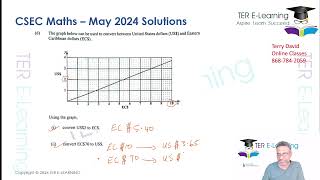 CSEC Maths  May 2024 Paper 2 Solutions Terry David [upl. by Iroak]