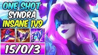 800 AP ONESHOT SYNDRA MID INSANE 1V9 CLEAN GAMEPLAY FULL DAMAGE BUILD  League of Legends [upl. by Taveda]