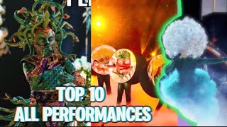 ranking top 10 performances the masked singer season 10 [upl. by Shannah393]