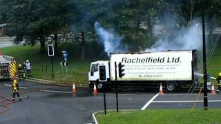 Tarmac truck on fire after exploding [upl. by Swithin]