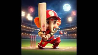 Ganesh playing cricket 🙏 ipl iplringtone cricket csk youtubeshorts [upl. by Hpseoj]