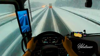 POV Winter adventures in Europe by truck DAF XG Nikotimer [upl. by Fitton596]