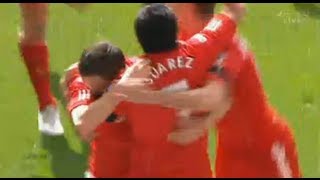 FA Cup Semi Final Suarez Goal vs Everton 11 14412 HD [upl. by Marfe]