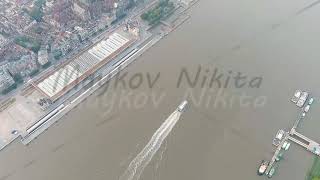 Antwerp Belgium River public transport on the river Scheldt Escaut Embankment of Antwerp Summe [upl. by Bostow]