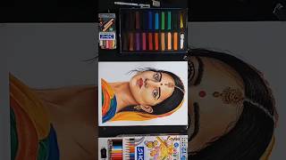 Soft pastel portrait drawing on paper  speed drawing Artist shorts [upl. by Nallak]