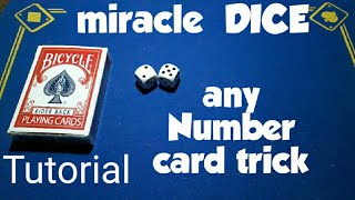 Card trick TUTORIALMIRACLE dice any number [upl. by Yanttirb]