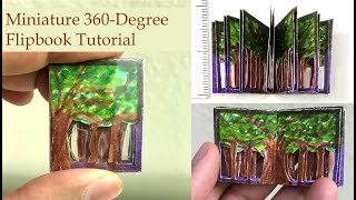 How to Make a Miniature 360° Book  Tutorial diy howto [upl. by Haden213]