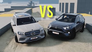 Toyota Rav4 2019 VS Mercedes benz GLE  BeamNGDrive [upl. by Lowney]