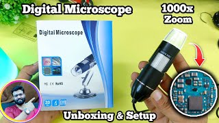 Digital microscope with 1000x Zoom unboxing amp Setup [upl. by Anihta145]