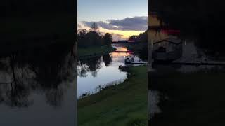 The Gauja River in Valmiera at sunset🇱🇻 valmiera gauja sunset travel 🇱🇻 reels shorts [upl. by Delaney876]