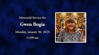 Memorial Service for Gwen Bogia  January 30 2023 [upl. by Simmonds]