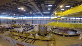 Time lapse from inside the Poloidal Field Coils Winding Facility [upl. by Oirad600]