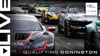 LIVE  Qualifying  Donington Park  2024 British GT [upl. by Notrem586]