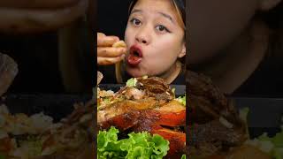 Juicy Porky Mukbang 😋🔥 mukbang food pork [upl. by Olaf]