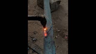 cutting a angle with Gas cutter gascutting shorts [upl. by Abbub612]