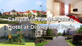 CAMPANILE Val de France Hotel at DISNEYLAND PARIS Hotel and room TOUR [upl. by Ailama]