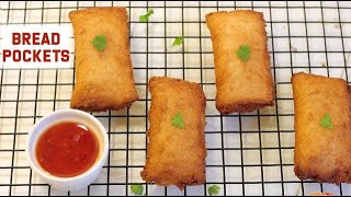 Bread Pockets  Snack Recipe  Easy Bread Recipes [upl. by Moir]