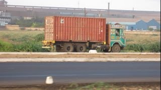 RailRoad Parallel Action Kutch Express and the NH8A Highway [upl. by Gaw]