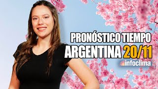 Pronóstico para el 20 de noviembre de 2024 Argentina  Infoclima TV [upl. by Kristen]