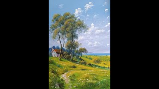 Manzara Akrilik Boya Landscape Painting [upl. by Phyllis]