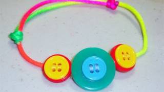 How to make a Chinese adjustable knot button bracelet  EP  simplekidscrafts  simplekidscrafts [upl. by Gerta]