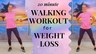 20 minute Walking Workout for Weight Loss  Walk at Home Full Body [upl. by Solita]