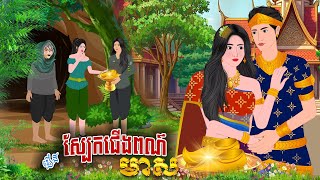 រឿង ស្បែកជើងពណ៍មាស  ស្លឹកត្នោត TV  Khmer Fairy Tales 2024 [upl. by Vel]