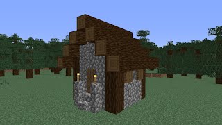 How To Build a Minecraft Taiga Village House 3 [upl. by Sukey]