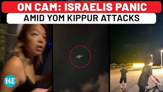 On Cam Panic In Israel Amid Big Attack On Holiest Day For Jews Drone Hits Building  Yom Kippur [upl. by Llenrub]