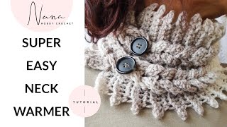 EASY CROCHET NECK WARMER TUTORIAL [upl. by Eninaej]