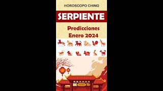 HOROSCOPO CHINO ENERO 2024 SIGNO SERPIENTE 🐍 [upl. by Alvar393]